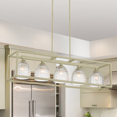 5 - Light Kitchen Island Chandelier 10015AS-CB05