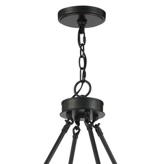 16 - Light Candle Style Wagon Wheel Chandelier 10586-CW-BK