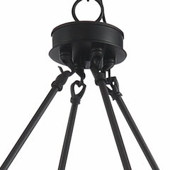 16 - Light Candle Style Wagon Wheel Chandelier 10586DW-BK