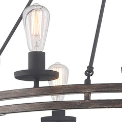 12 Light Candle Style Wagon Wheel Chandelier 10596DW-AZ