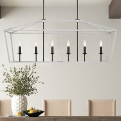 6 - Light Kitchen Island Linear Pendant 12036-CW-BK