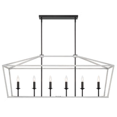 6 - Light Kitchen Island Linear Pendant 12036-CW-BK