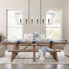 6 - Light Kitchen Island Linear Pendant 12036-CW-BK