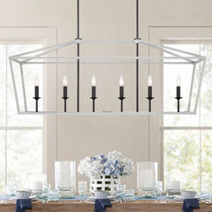 6 - Light Kitchen Island Linear Pendant 12036-CW-BK