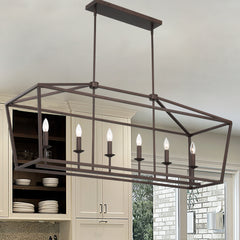 6 - Light Kitchen Island Linear Pendant 12036-ORB