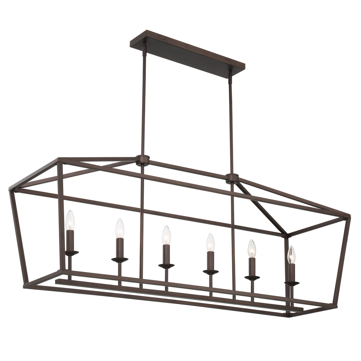 6 - Light Kitchen Island Linear Pendant 12036-ORB