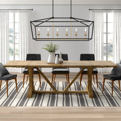 6 - Light Kitchen Island Linear Pendant 12036BK-BD