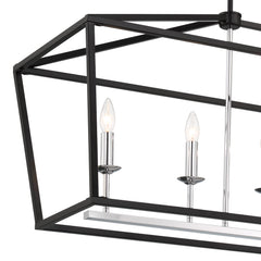 6 - Light Kitchen Island Linear 12036BK-CH