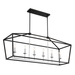 6 - Light Kitchen Island Linear 12036BK-CH