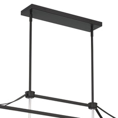 6 - Light Kitchen Island Linear Pendant 13116-BK-CH