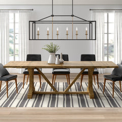 6 - Light Kitchen Island Linear Pendant 15056-BK-BD