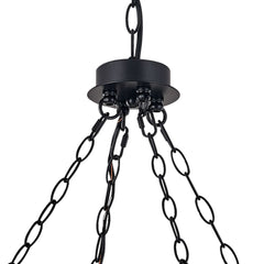 12 Light Wagon Wheel Candle Style Chandelier MLT5112LT-DW-BK