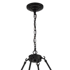 12 Light Candle Style Wagon Wheel Chandelier MLT5812TW-BK-BD