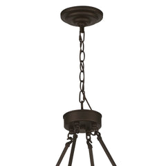 20 - Light Candle Style Wagon Wheel Chandelier MLT6220LT-ORB-BD