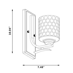 1 - Light Chrome Armed Sconce S1001CH-C01