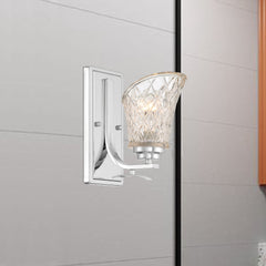 1 - Light Dimmable Chrome Armed Sconce S1001CH-R03