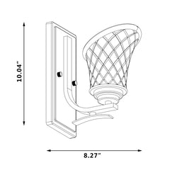 1 - Light Dimmable Chrome Armed Sconce S1001CH-R03