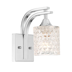 1 - Light Polished Chrome Armed Sconce S3001CH-C01