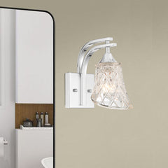 1 - Light Dimmable Polished Chrome Armed Sconce S3001CH-R03