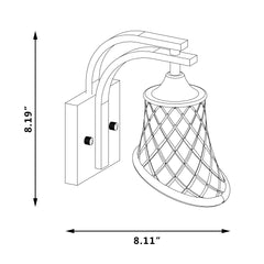 1 - Light Dimmable Polished Chrome Armed Sconce S3001CH-R03