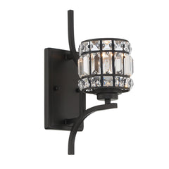 1- Light Vintage Black Armed Sconce S4001BK-MS02