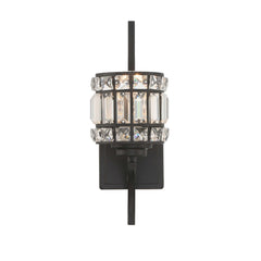 1- Light Vintage Black Armed Sconce S4001BK-MS02