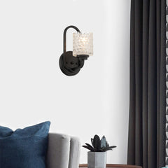 1 - Light Dimmable Armed Sconce S5001BK-C01