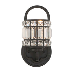 1 - Light Dimmable Matte Black Armed Sconce S5001BK-MS02