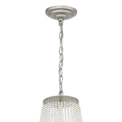 6 - Light Unique Empire Chandelier with Beaded Accents SJB80706AS