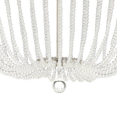 6 - Light Unique Empire Chandelier with Beaded Accents SJB80706AS