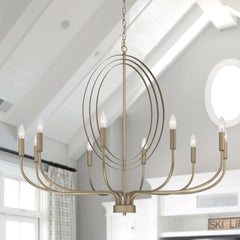 10 - Light Candle Style Geometric Chandelier SJF30510BD