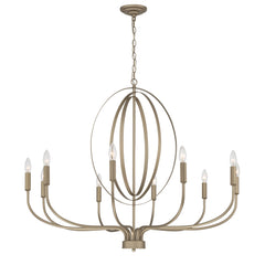 10 - Light Candle Style Geometric Chandelier SJF30510BD