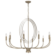 10 - Light Candle Style Geometric Chandelier SJF30510BD