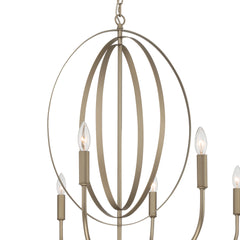 10 - Light Candle Style Geometric Chandelier SJF30510BD