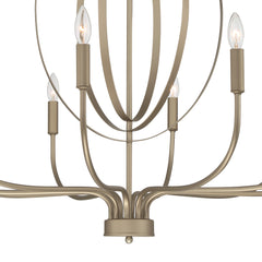 10 - Light Candle Style Geometric Chandelier SJF30510BD