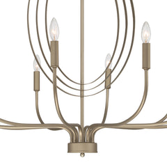 10 - Light Candle Style Geometric Chandelier SJF30510BD