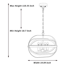 4 - Light Unique / Statement Chandelier SJR30104ORB