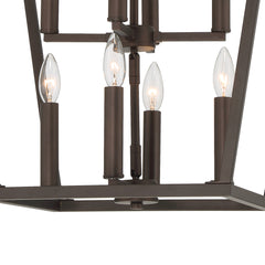 8 - Light Lantern Geometric Chandelier SJS10308ORB