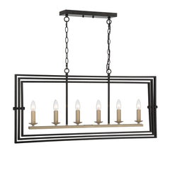 6 - Light Kitchen Island Pendant SJS10606BK-BD