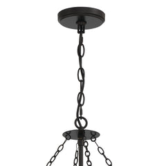 5 - Light Candle Style Wagon Wheel Chandelier SJT30305BK-BD