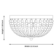 3 - Light 12.6'' Unique/Statement Bowl Flush Mount SYB1003RB-DK