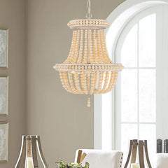 3-Light Lantern Empire Chandelier with Beaded Accents SYB3203WO-LT