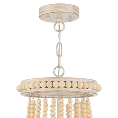 3-Light Lantern Empire Chandelier with Beaded Accents SYB3203WO-LT