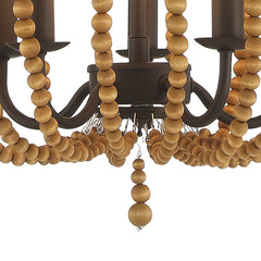 5 - Light Candle Style Empire Chandelier with Beaded Accents SYB3215RB-DK