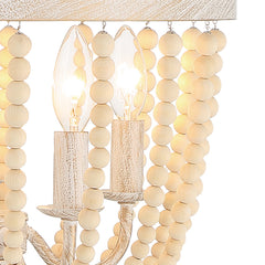 5 - Light Candle Style Empire Chandelier with Beaded Accents SYB3215WO-LT