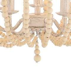 5 - Light Candle Style Empire Chandelier with Beaded Accents SYB3215WO-LT