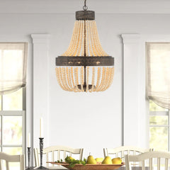 5-Light Unique Empire Chandelier with Beaded Accents SYB5265DW-LT