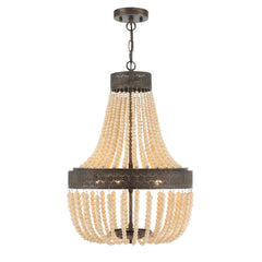 5-Light Unique Empire Chandelier with Beaded Accents SYB5265DW-LT