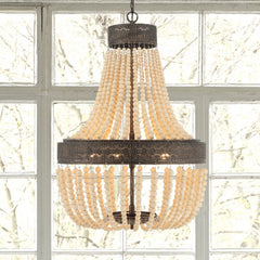 5-Light Unique Empire Chandelier with Beaded Accents SYB5265DW-LT