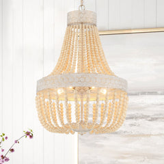 5-Light Unique Empire Chandelier with Beaded Accents SYB5265WO-LT